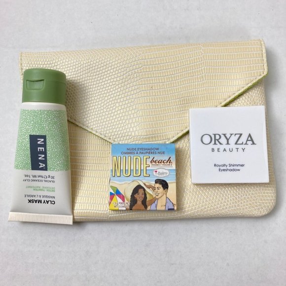 Ipsy Bag & Nena Mask, The Balm Eyeshadow & Oryza Eyeshadow 4 items New - Picture 1 of 9